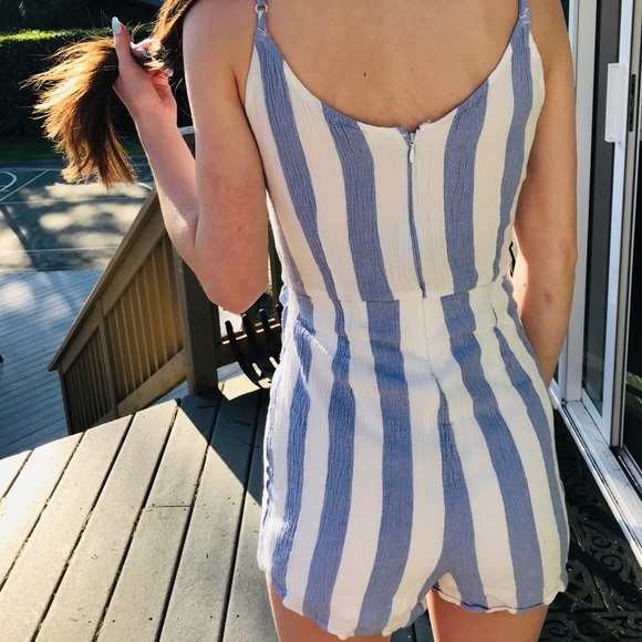 Wrap Striped Romper - Picture 4 of 4